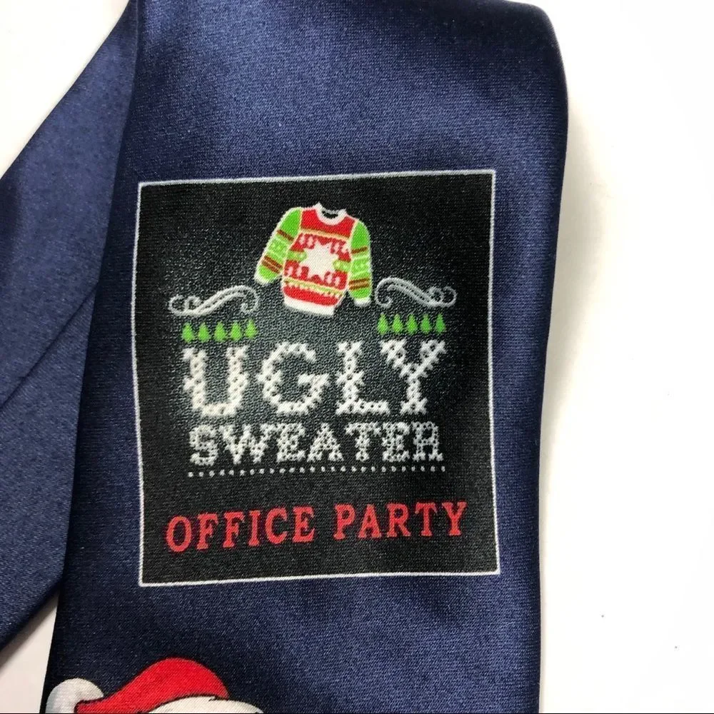 Hallmark Men’s Formal Christmas Santa Reindeer Tie - Picture 6 of 9